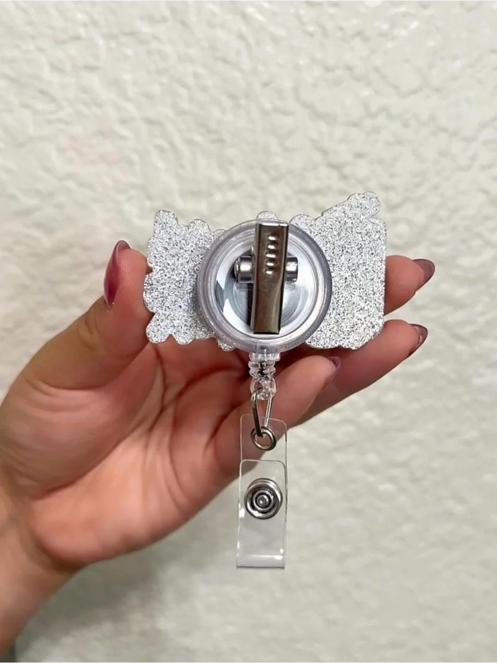 Phlebotomist Life Glitter Retractable Badge Reel